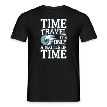 Passionné de science-fiction et de voyage dans le temps - T-shirt homme - noir - Devant - AI Model Male 178 light (178cm)