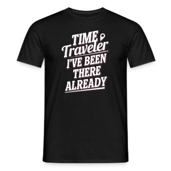 Passionné de science-fiction et de voyage dans le temps - T-shirt homme - noir - Devant - AI Model Male 178 light (178cm)