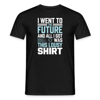 Passionné de science-fiction et de voyage dans le temps - T-shirt homme - noir - Devant - AI Model Male 178 light (178cm)