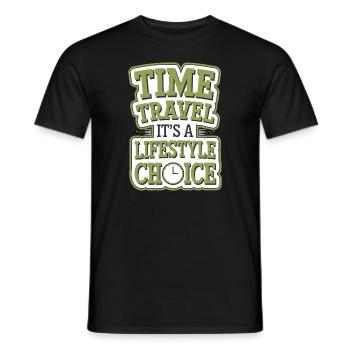 Passionné de science-fiction et de voyage dans le temps - T-shirt homme - noir - Devant - AI Model Male 178 light (178cm)