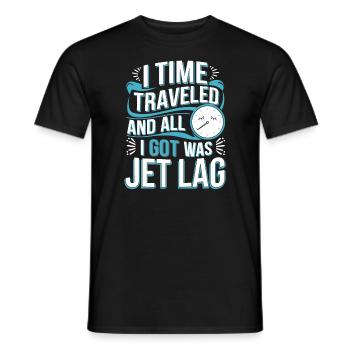 Passionné de science-fiction et de voyage dans le temps - T-shirt homme - noir - Devant - AI Model Male 178 light (178cm)