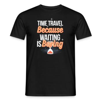 Passionné de science-fiction et de voyage dans le temps - T-shirt homme - noir - Devant - AI Model Male 178 light (178cm)