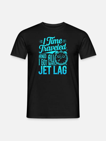 Tijdreizen sci-fi liefhebber en tijdmachine - Heren T-shirt - zwart