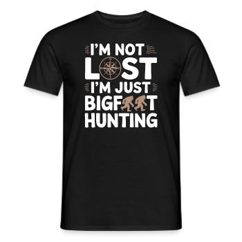 Bigfoot croyant Sasquatch Cryptide Créature de la forêt - T-shirt homme - noir - Devant - AI Model Male 178 light (178cm)