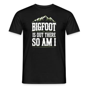 Bigfoot Believer Sasquatch Cryptid Forest Creature - Men's T-Shirt - black - Front - AI Model Male 178 light (178cm)