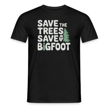 Bigfoot croyant Sasquatch Cryptide Créature de la forêt - T-shirt homme - noir - Devant - AI Model Male 178 light (178cm)