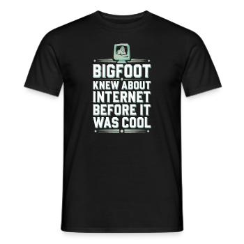 Bigfoot croyant Sasquatch Cryptide Créature de la forêt - T-shirt homme - noir - Devant - AI Model Male 178 light (178cm)