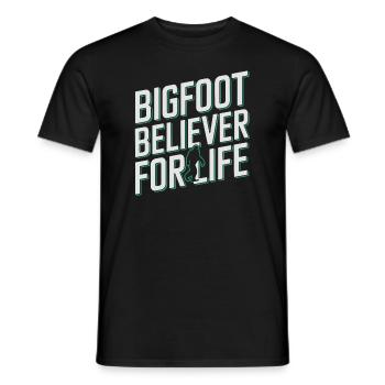 Bigfoot croyant Sasquatch Cryptide Créature de la forêt - T-shirt homme - noir - Devant - AI Model Male 178 light (178cm)