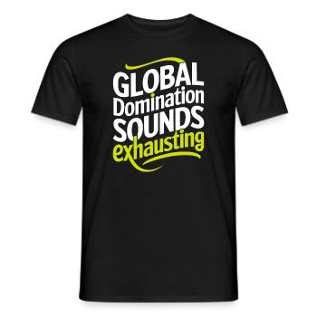 Conspiration mondiale du Nouvel Ordre Mondial - T-shirt homme - noir - Devant - AI Model Male 178 light (178cm)
