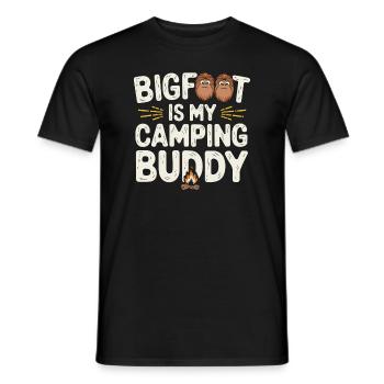Bigfoot Believer Sasquatch Cryptid Forest Creature - Men's T-Shirt - black - Front - AI Model Male 178 light (178cm)