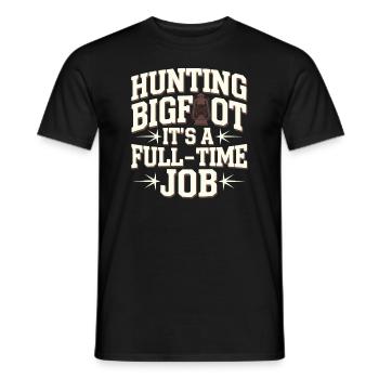 Bigfoot Believer Sasquatch Cryptid Forest Creature - Men's T-Shirt - black - Front - AI Model Male 178 light (178cm)