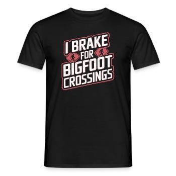 Bigfoot Believer Sasquatch Cryptid Forest Creature - Men's T-Shirt - black - Front - AI Model Male 178 light (178cm)