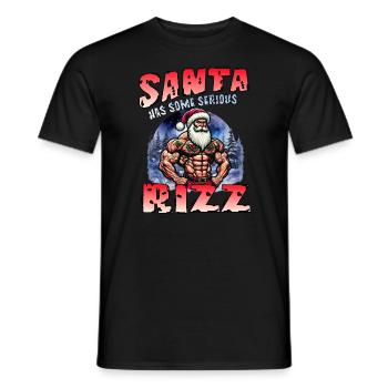 Santa Hat Rizz Kultur Weihnachten - Männer T-Shirt - Schwarz - Vorne - AI Model Male 178 light (178cm)