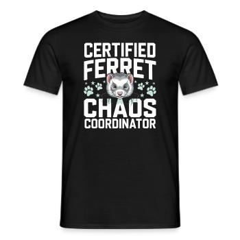 Propriétaire de furet, Amateur de furets, Bonbons - T-shirt homme - noir - Devant - AI Model Male 178 light (178cm)
