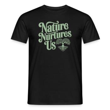 Optimisme climatique, Jour de la Terre, Durabilité - T-shirt homme - noir - Devant - AI Model Male 178 light (178cm)