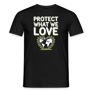 Optimisme climatique, Jour de la Terre, Durabilité - T-shirt homme - noir - Devant - AI Model Male 178 light (178cm)