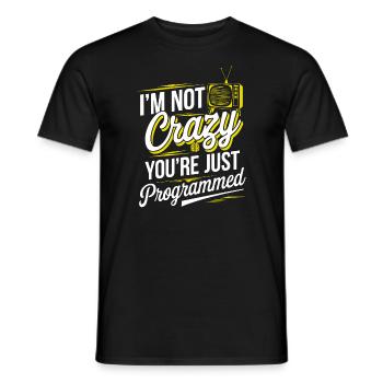 Conspiration de contrôle mental Mk-Ultra et gouvernement - T-shirt homme - noir - Devant - AI Model Male 178 light (178cm)