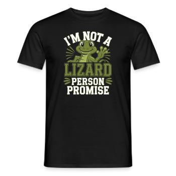 Lézard Peuple Reptile Conspiration Et Secret - T-shirt homme - noir - Devant - AI Model Male 178 light (178cm)