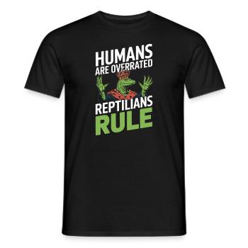 Lézard Peuple Reptile Conspiration Et Secret - T-shirt homme - noir - Devant - AI Model Male 178 light (178cm)