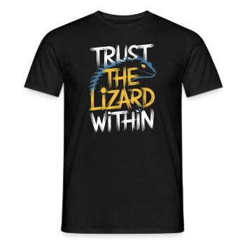 Lézard Peuple Reptile Conspiration Et Secret - T-shirt homme - noir - Devant - AI Model Male 178 light (178cm)
