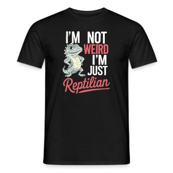 Lézard Peuple Reptile Conspiration Et Secret - T-shirt homme - noir - Devant - AI Model Male 178 light (178cm)