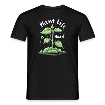 Plant Parent Black Thumb Funny Plant Care Struggle - Männer T-Shirt - Schwarz - Vorne - AI Model Male 178 light (178cm)