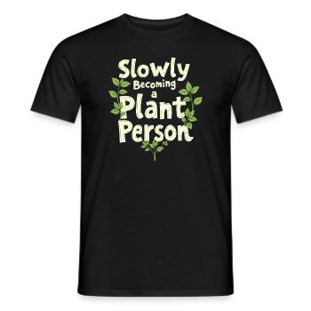 Plant Parent Black Thumb Funny Plant Care Struggle - Männer T-Shirt - Schwarz - Vorne - AI Model Male 178 light (178cm)