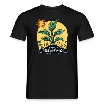 Plant Parent Black Thumb Funny Plant Care Struggle - Männer T-Shirt - Schwarz - Vorne - AI Model Male 178 light (178cm)