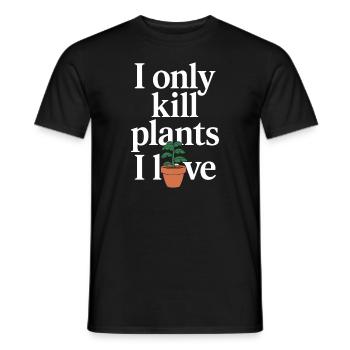 Plant Parent Black Thumb Funny Plant Care Struggle - Männer T-Shirt - Schwarz - Vorne - AI Model Male 178 light (178cm)