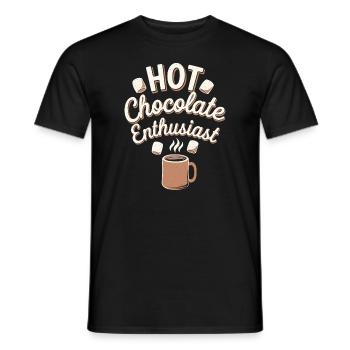 Winter Cozy Culture Warme Decken Hot Cocoa - Männer T-Shirt - Schwarz - Vorne - AI Model Male 178 light (178cm)