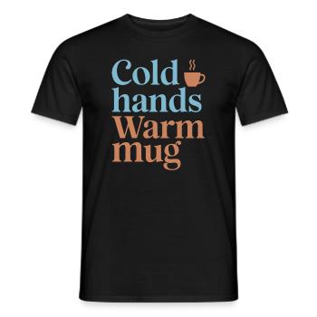 Winter Cozy Culture Warme Decken Hot Cocoa - Männer T-Shirt - Schwarz - Vorne - AI Model Male 178 light (178cm)