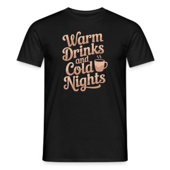 Winter Cozy Culture Warme Decken Hot Cocoa - Männer T-Shirt - Schwarz - Vorne - AI Model Male 178 light (178cm)
