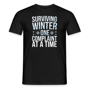 Winter-mürrisch-kälte-wetter-beschwerden - Männer T-Shirt - Schwarz - Vorne - AI Model Male 178 light (178cm)