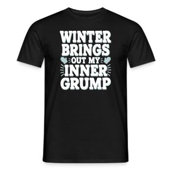 Winter-mürrisch-kälte-wetter-beschwerden - Männer T-Shirt - Schwarz - Vorne - AI Model Male 178 light (178cm)
