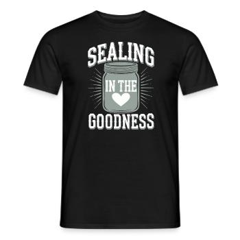 Preserving homemade food - Men's T-Shirt - black - Front - AI Model Male 178 light (178cm)