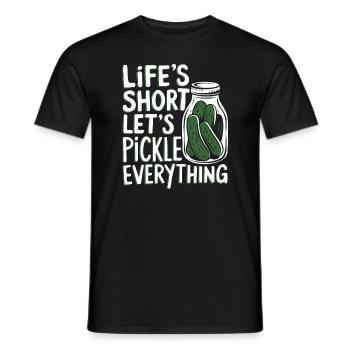 Preserving homemade food - Men's T-Shirt - black - Front - AI Model Male 178 light (178cm)
