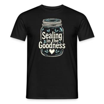 Preserving homemade food - Men's T-Shirt - black - Front - AI Model Male 178 light (178cm)