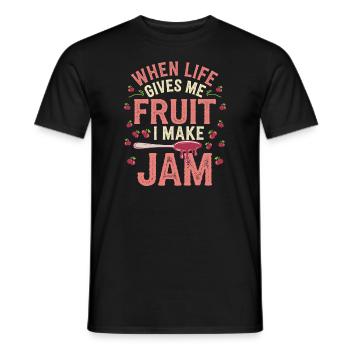 Preserving homemade food - Men's T-Shirt - black - Front - AI Model Male 178 light (178cm)