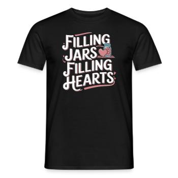 Preserving homemade food - Men's T-Shirt - black - Front - AI Model Male 178 light (178cm)