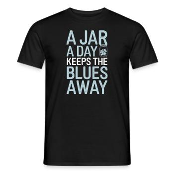 Preserving homemade food - Men's T-Shirt - black - Front - AI Model Male 178 light (178cm)