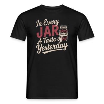 Preserving homemade food - Men's T-Shirt - black - Front - AI Model Male 178 light (178cm)