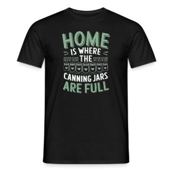 Preserving homemade food - Men's T-Shirt - black - Front - AI Model Male 178 light (178cm)