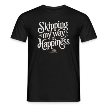 Stone jumping, stone jumping, outdoor hobby stone - Men's T-Shirt - black - Front - AI Model Male 178 light (178cm)