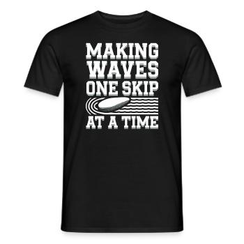 Stone jumping, stone jumping, outdoor hobby stone - Men's T-Shirt - black - Front - AI Model Male 178 light (178cm)