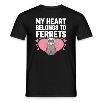 Propriétaire de furet, Amateur de furets, Bonbons - T-shirt homme - noir - Devant - AI Model Male 178 light (178cm)
