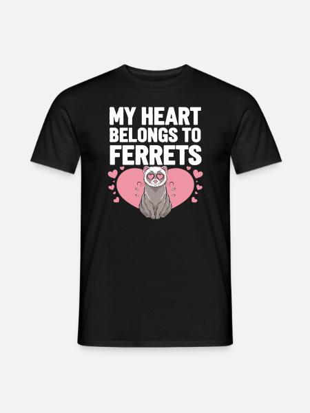 Frettchenbesitzer, Frettchenliebhaber, Süßes - Männer T-Shirt - Schwarz