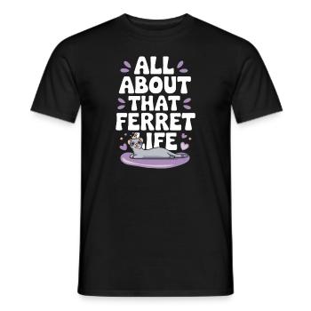 Propriétaire de furet, Amateur de furets, Bonbons - T-shirt homme - noir - Devant - AI Model Male 178 light (178cm)