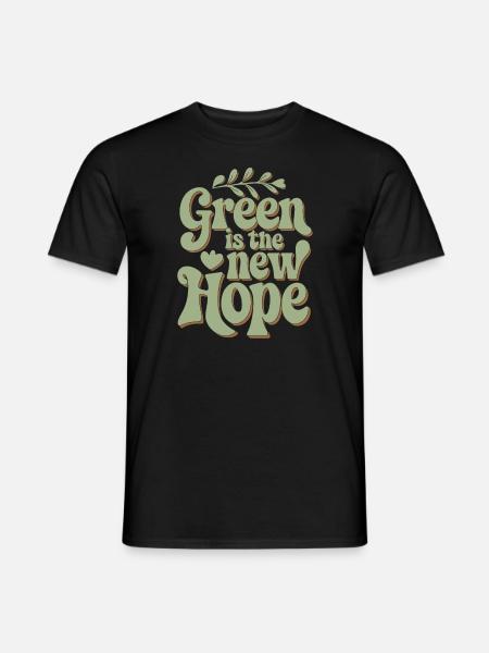 Climate optimism, Earth Day, Sustainability - Men's T-Shirt - black