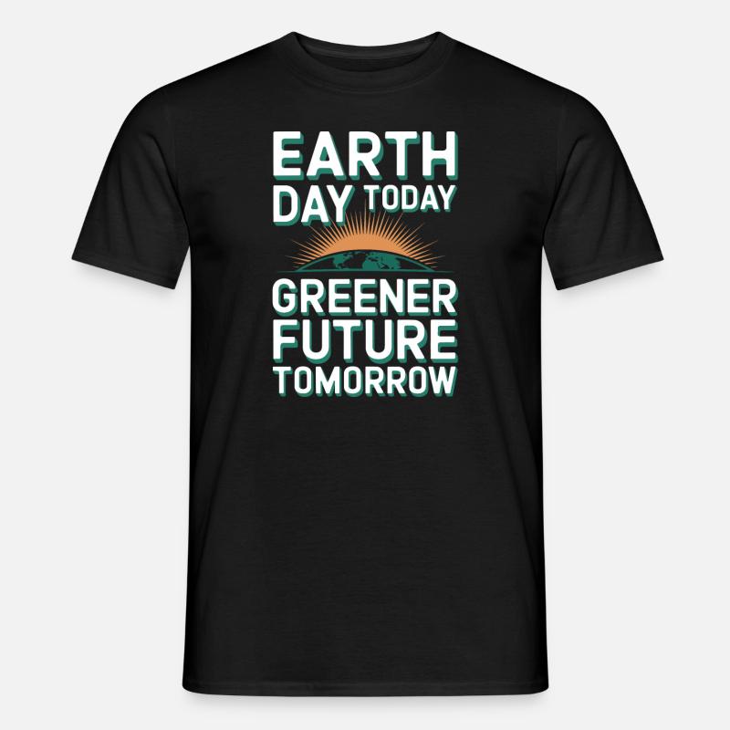 Climate optimism, Earth Day, Sustainability - Men's T-Shirt - black