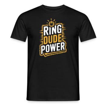 Bague Dude Cérémonie de mariage Bague Guy - T-shirt homme - noir - Devant - AI Model Male 178 light (178cm)